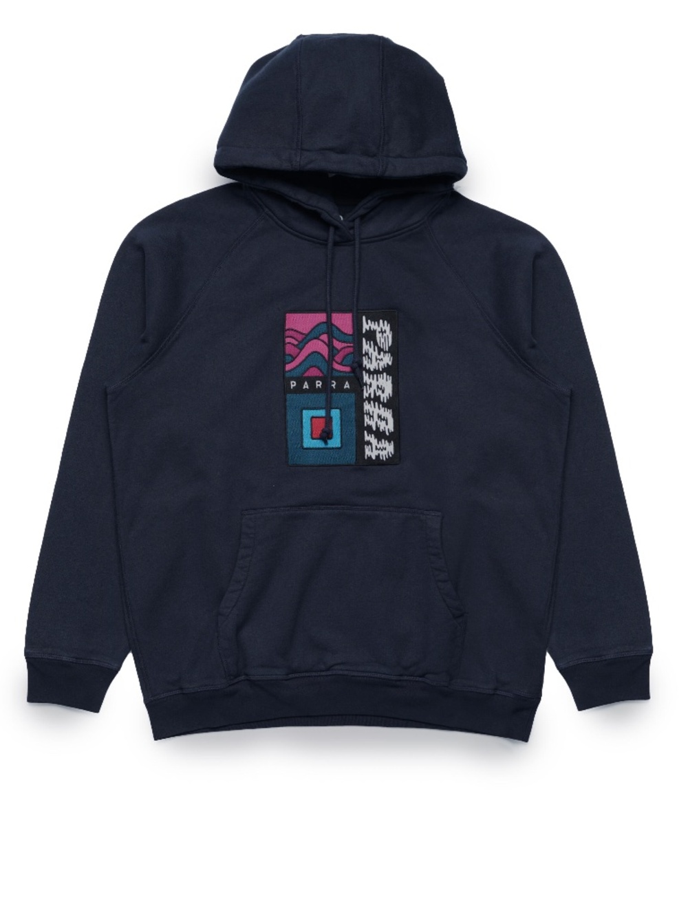 By Parra Wave Block Tremors Hooded Sweatshirt - Navy Blue